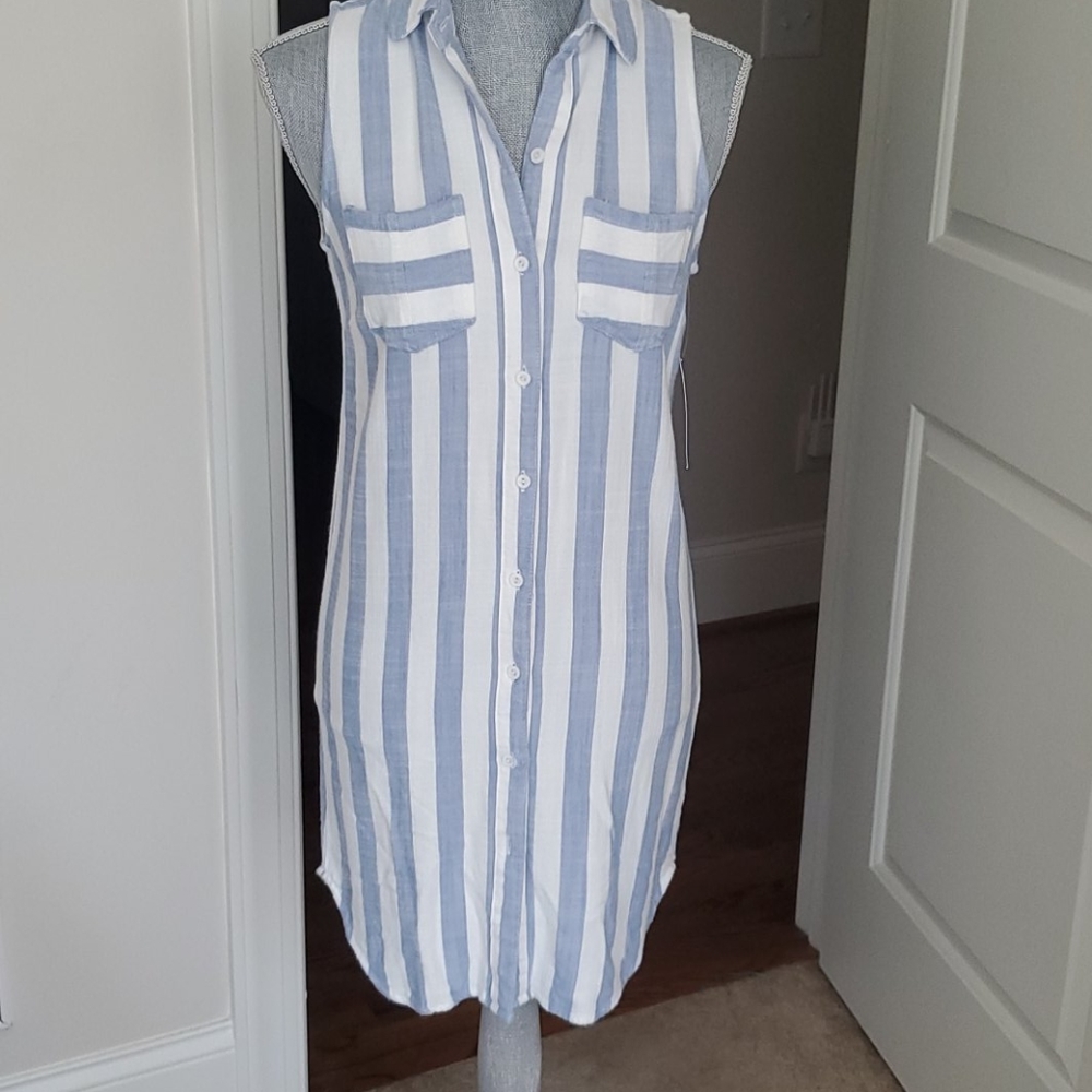 nwt women's 8p Sharagano luna blue dress